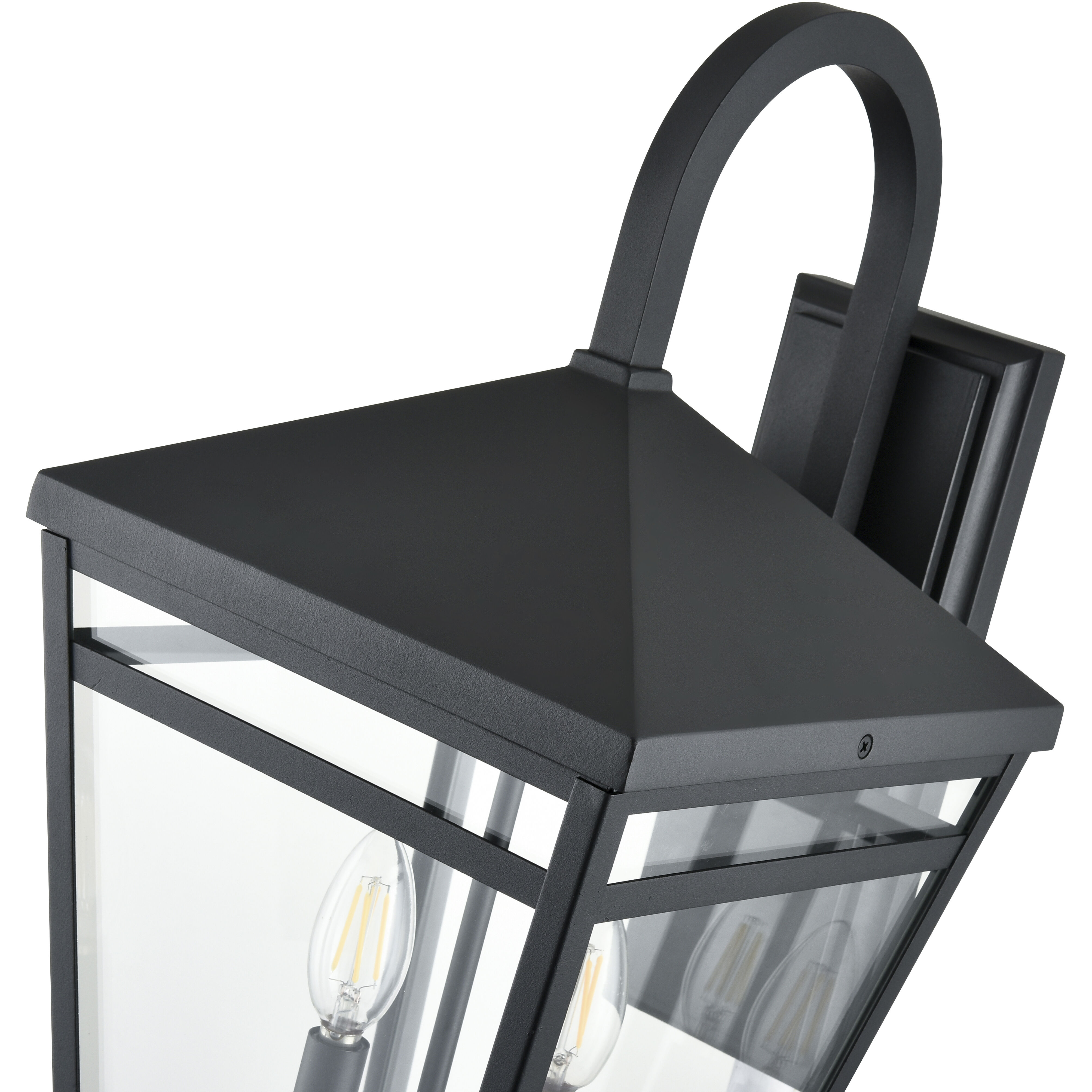 Seager 2 Light 20.25 inch Textured Black Outdoor Wall Sconce